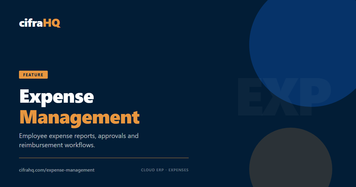 Expense Control That Actually Gets Used | cifraHQ